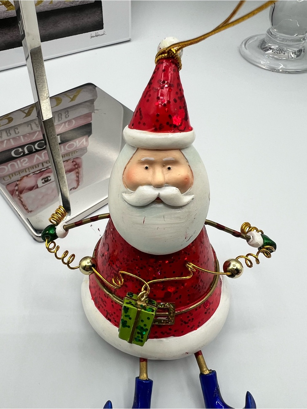Department 59 Vintage Red Santa Hanging Ornament - Picture 6 of 11